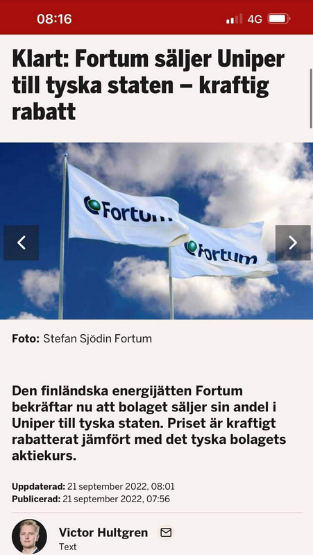 Fortum Säljer Uniper Billigt