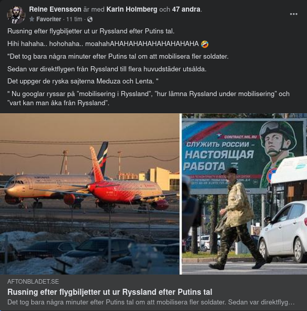 Flygbiljettsrusning I Ryssland & Blixtinkallat Försvarsutskott I Sverige