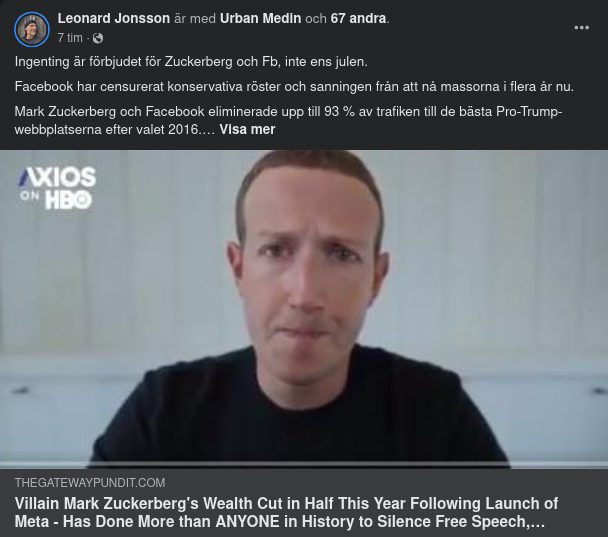 Storcensurerande Zuckerberg