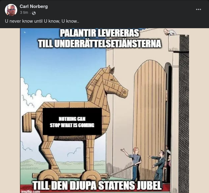 Palantirleverans Till Underrättelsetjänsterna