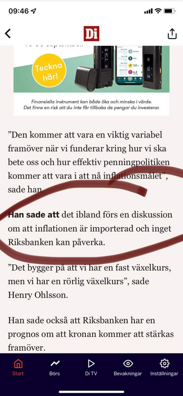 Importerad Inflation Som Möjlig Förklaring