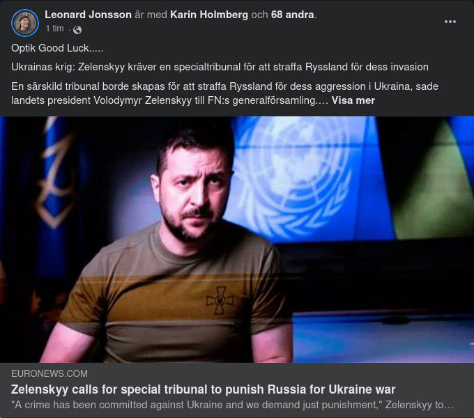 Zelensky Vill Straffa Ryssland Med Specialtribunal