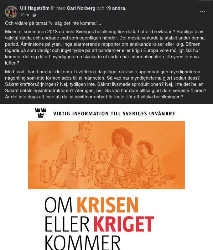 Om Krisen Eller Kriget Kommer - Fyra År Senare