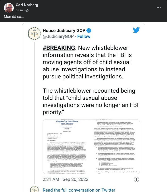 Barnporrutredningar Ingen Prioritet För FBI