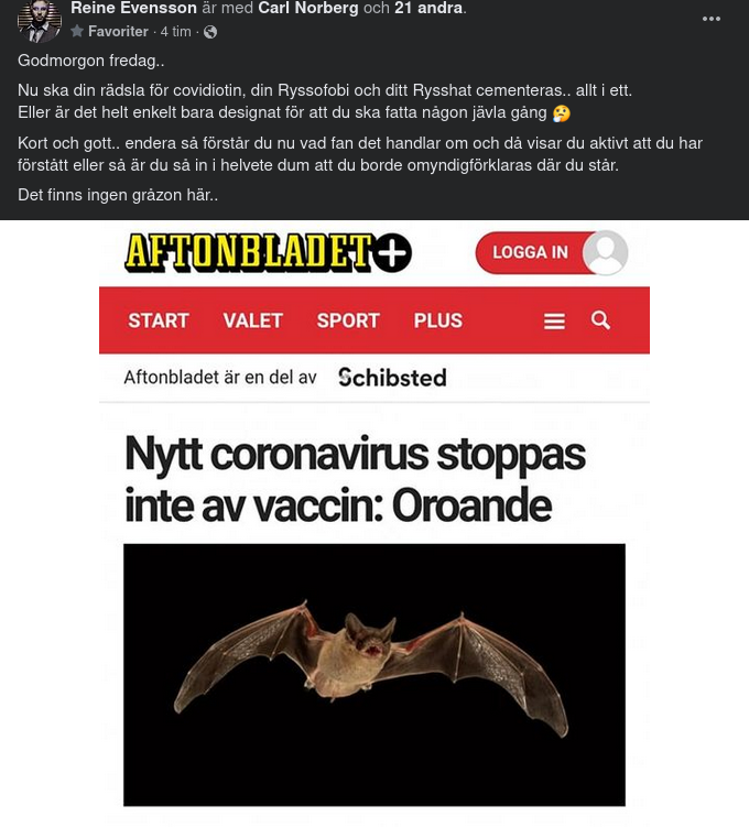 Coronaviruset Khosta-2 Hos Ryska Fladdermöss...