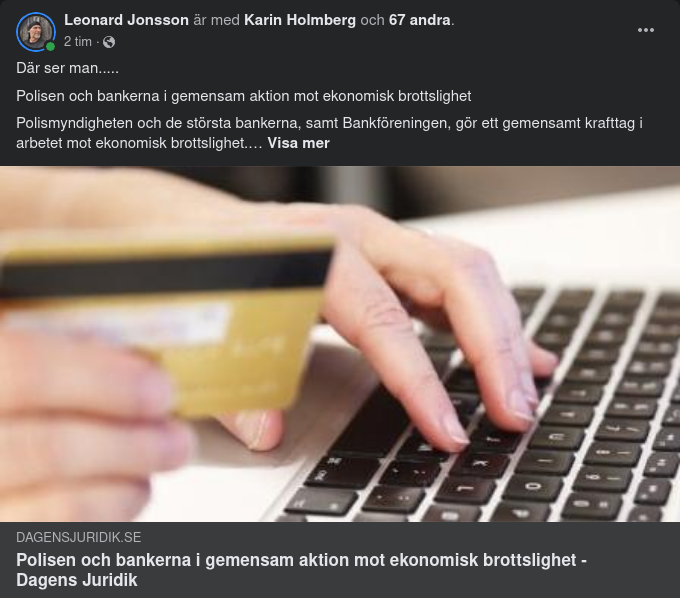 Polisen & Banker Gemensamt Mot Ekonomisk Brottslighet