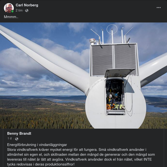 Energiförbrukande Vindpropellrar