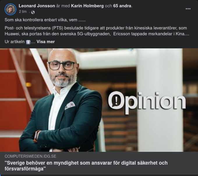 Svenskt Myndighetsbehov Enligt Tres Sverige-VD