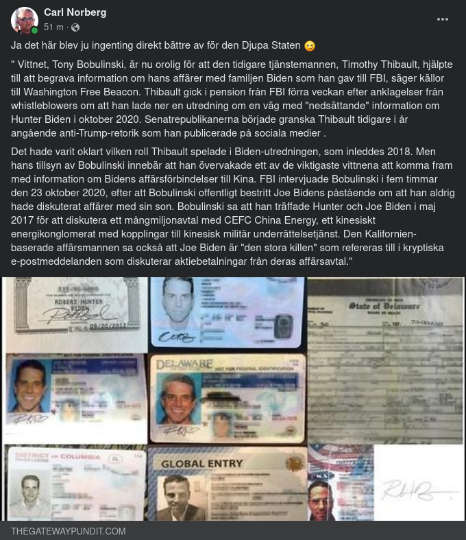 Vittnet Tony Bobulinski & Timothy Thibault Från FBI