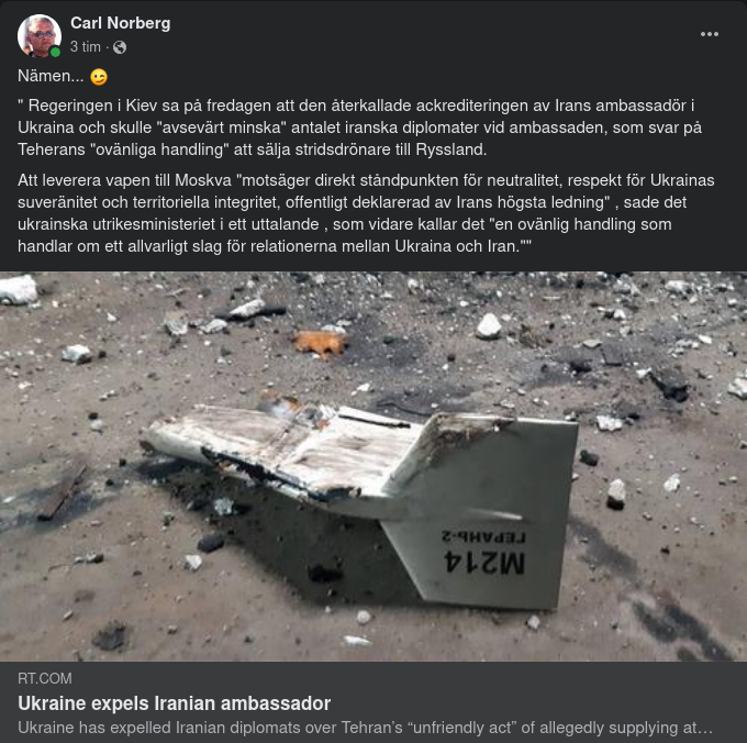 Ukraina Utvisar Iransk Ambassadör