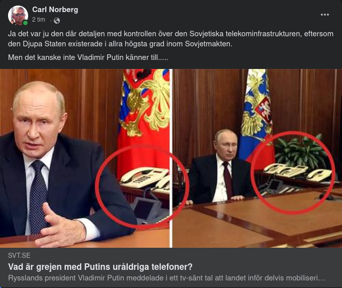 SVT Undrar Över Putins Uråldriga Telefoner
