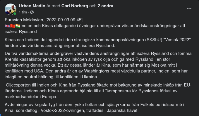 Indien, Kina & Rysk Olja