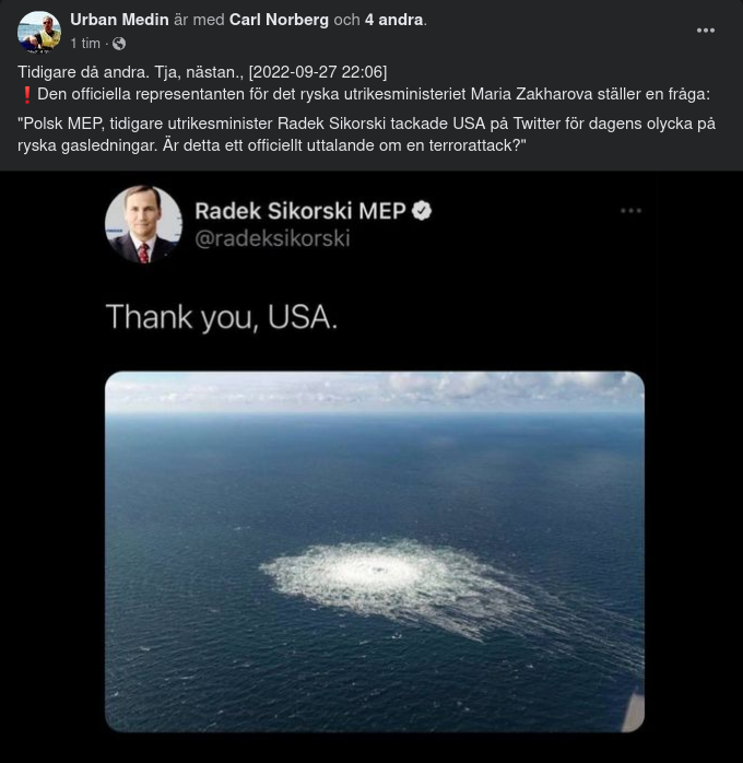 USA-Tackande Före Detta Polsk Utrikesminister