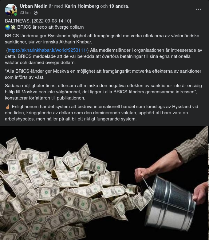 BRICS Dollarkringående