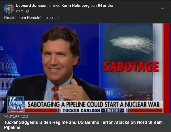 Tucker Om Nord Stream 2