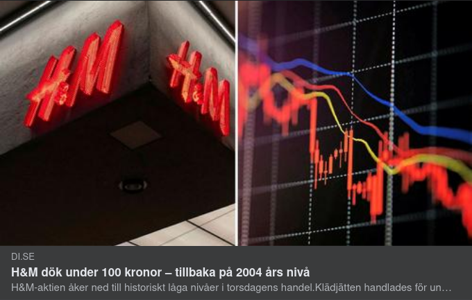H&M Tillbaka På 2004 Års Nivå