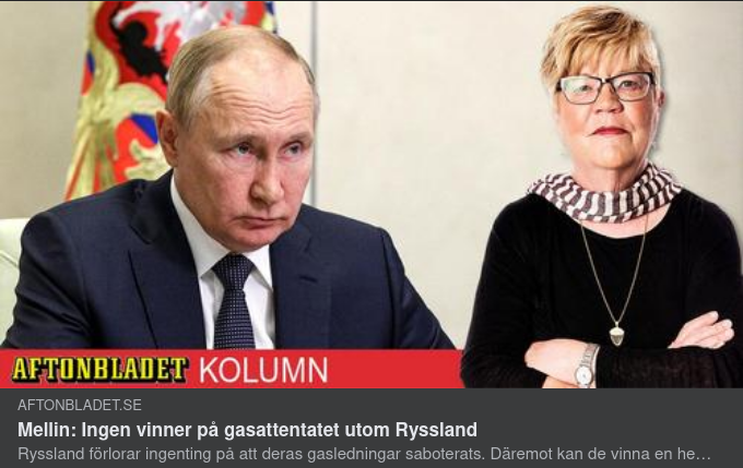 Attentatsvinnande Ryssland Av Mellin I Aftonslasket