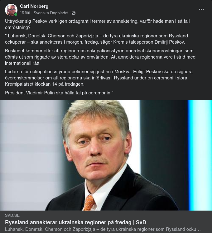 Återförening Blir Annektering