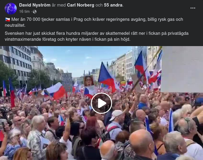 70'000 Protesterar I Prag