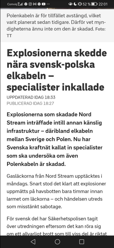 Polenkabeln Undersöks