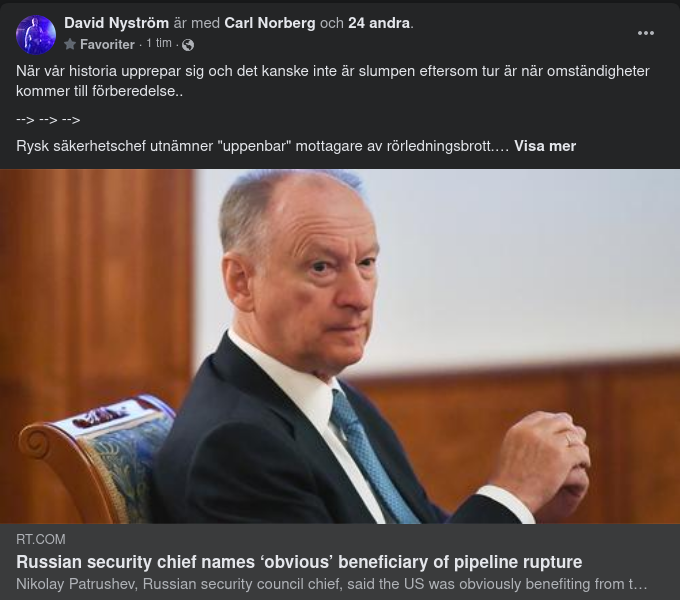 Rysk Säkerhetschef Om Uppenbar Nyttotagare