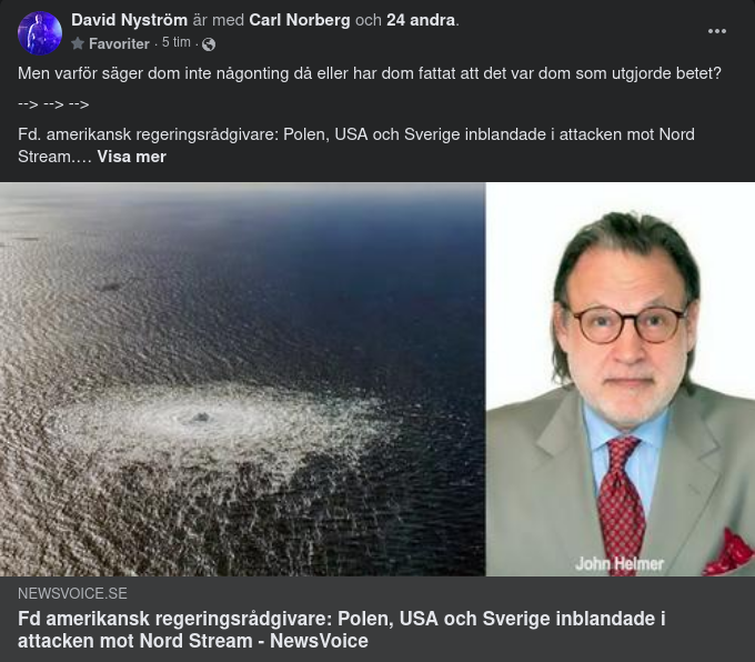 Tes För Att USA, Polen, Danmark & Sverige Är Inblandade I Nord Stream Attacken