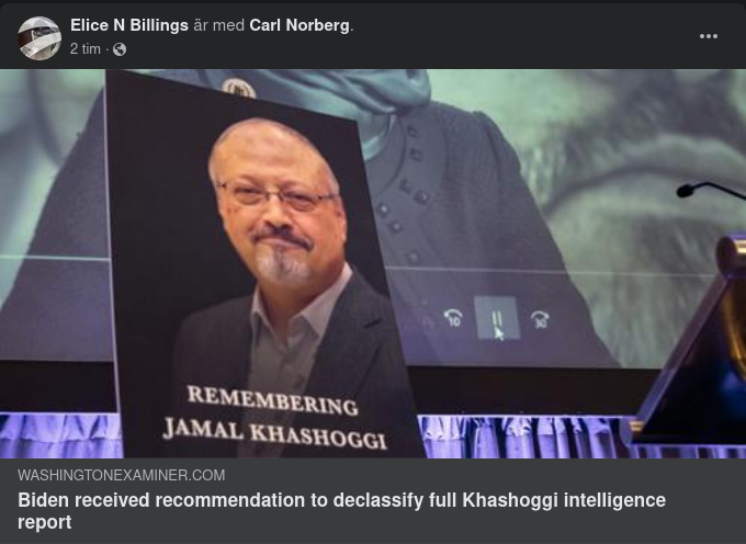 Biden & Underrättelsetjänstrapporten Om Khashoggi