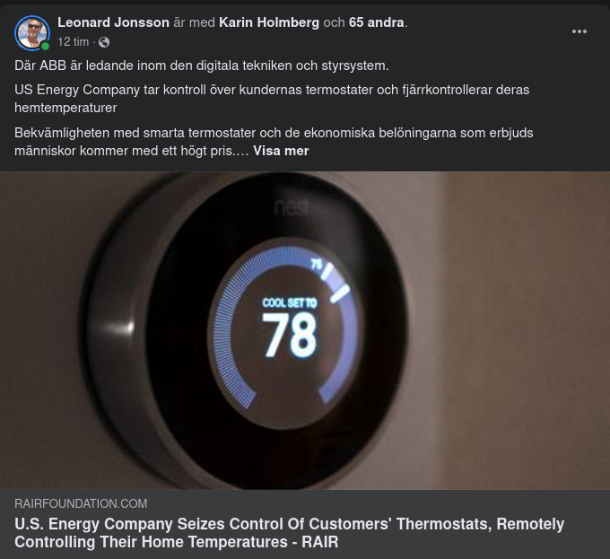 Fjärrkontrollerad Inomhustemperatur