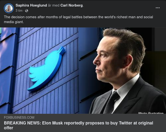 Twitter & Musk Rullar Vidare
