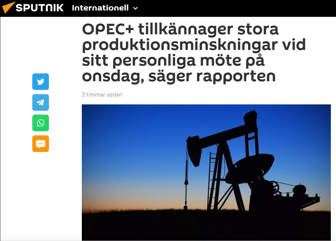 OPEC Tillkännager Stora Produktionsminskningar