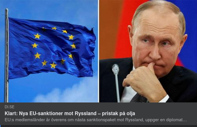 EU Sätter Pristak På Rysk Olja
