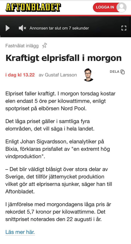 Morgondagens Kraftiga Elprisfall