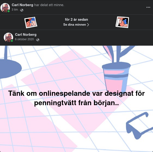 Onlinespelande Penningtvättsdesign