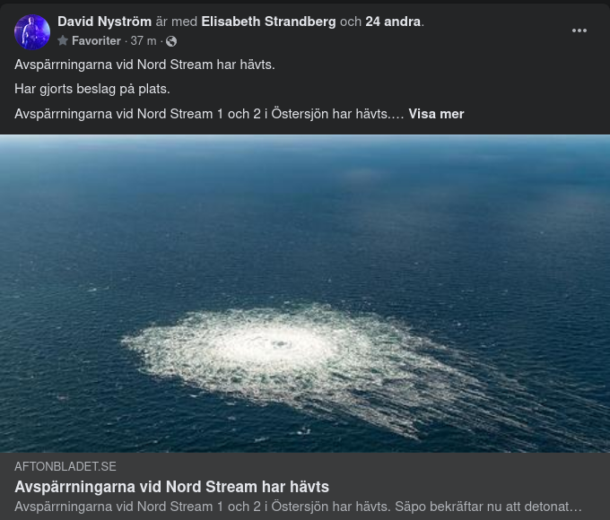 Avspärrningar Runt Nord Stream Hävda