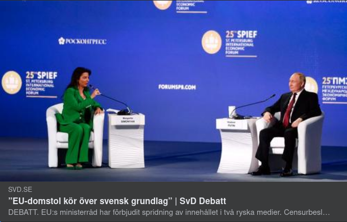 Censur, EU & Svensk Grundlag