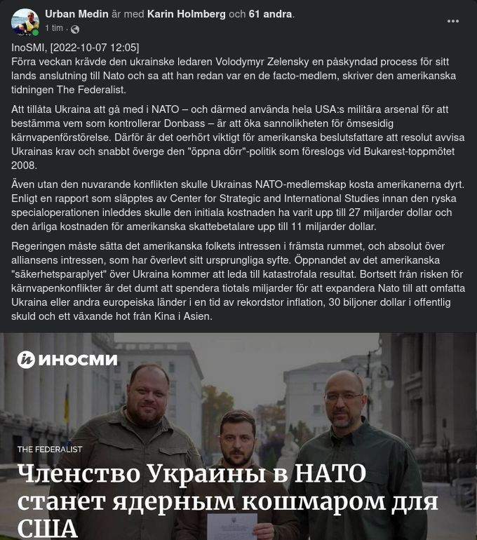 USA & Ukrainas Nato-Ansökan