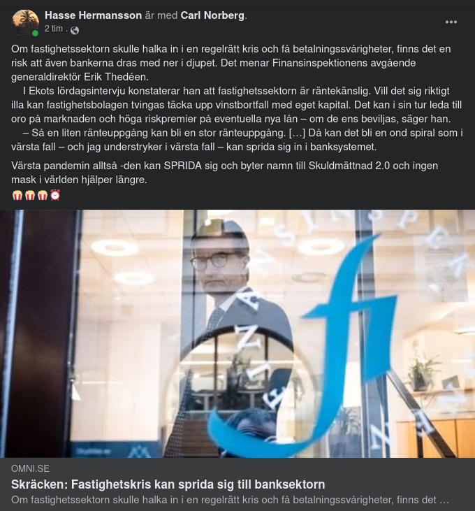 Spridningsrisk För Fastighetssektorskris