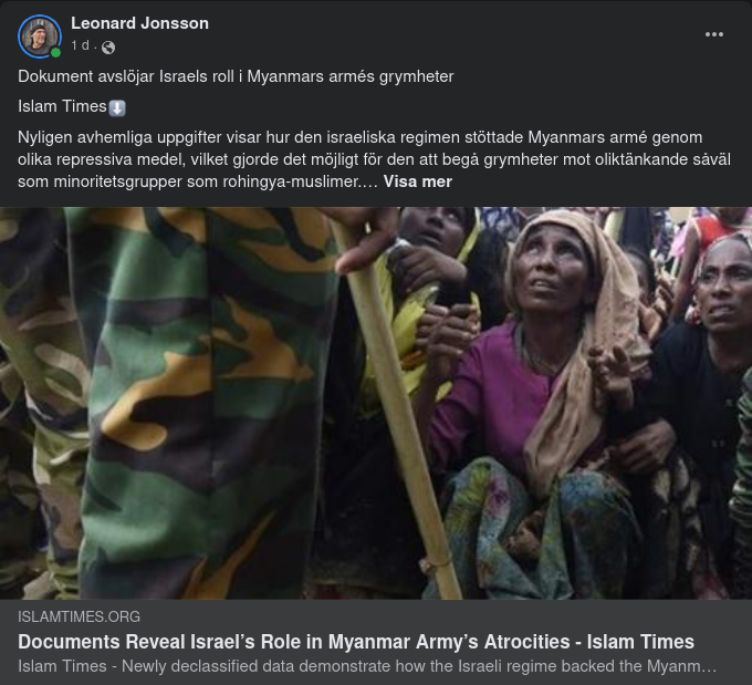 Israels Roll I Myanmar