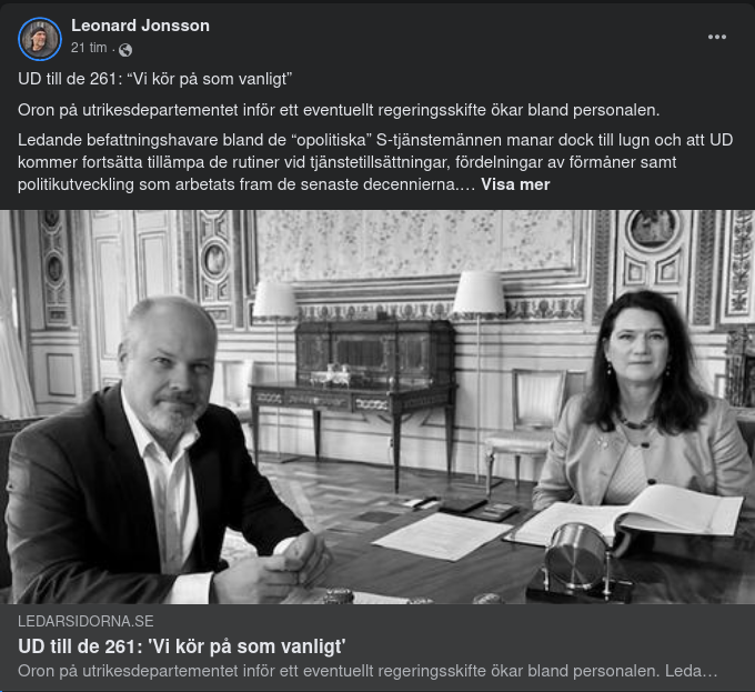 Utrikesdepartementet Kör På Som Vanligt