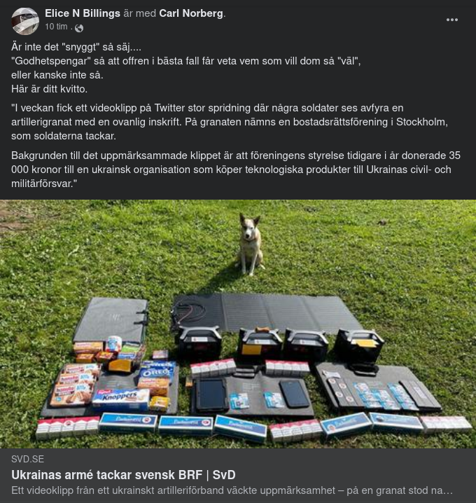 Krigsfinansierande Svensk Bostadsrättsförening