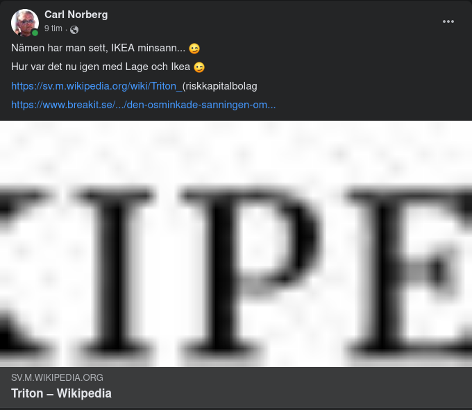 Padel->Triton->IKEA->Lage