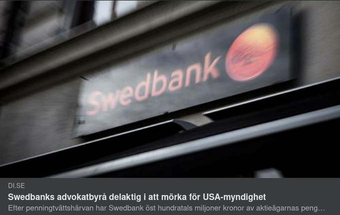 Swedbanks Advokatbyrå Delaktig I Att Mörka