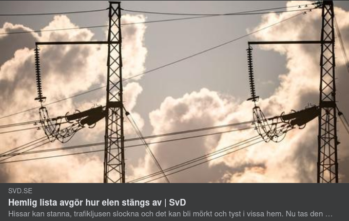 Hemlig Lista För Avstängd El