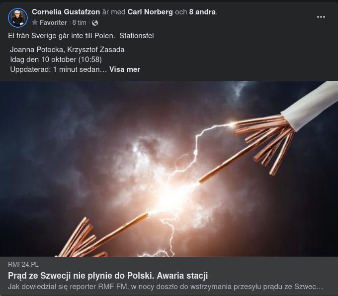 Ingen Svensk El Till Polen