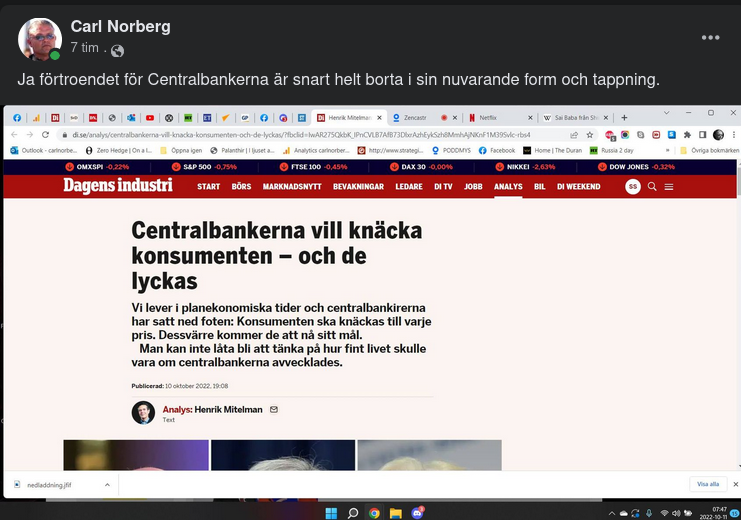 Eroderat Centralbanksförtroende