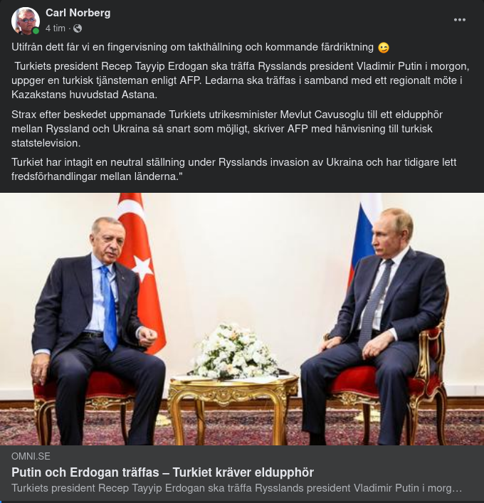 Putin & Erdoğan Träffas Imorgon