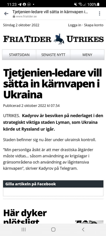 Kadyrov För Lågintensiva Kärnvapen