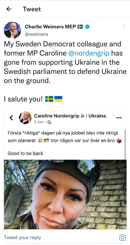 Saluterad SD-Kollega I Ukraina