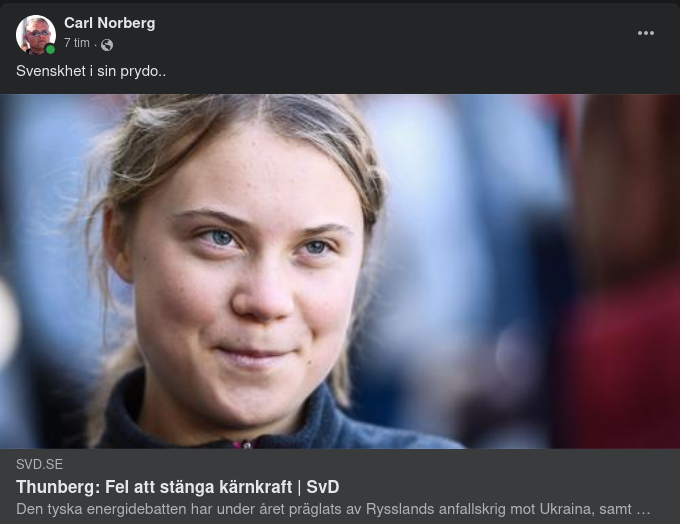 Greta: Fel Att Stänga Kärnkraft
