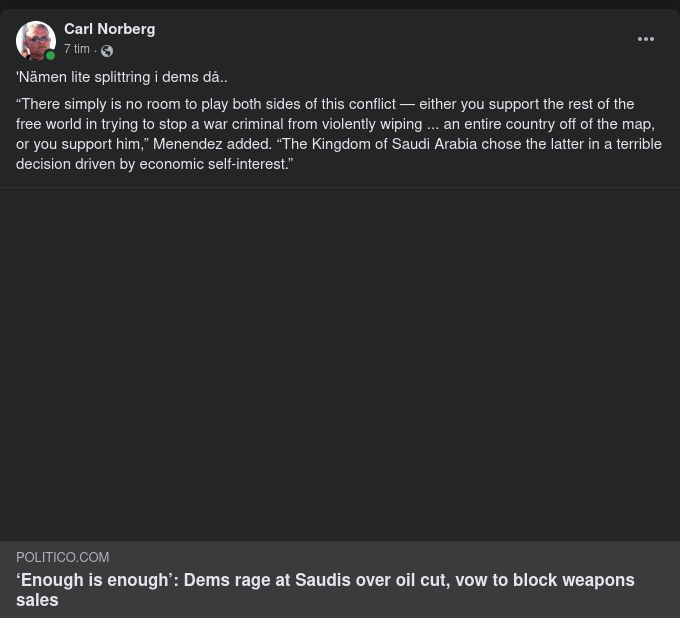 Demokratsplittrande Olja